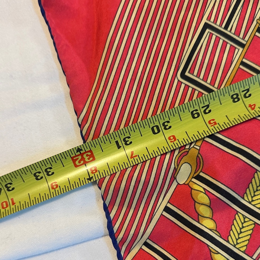 Hermès Paris Red Nautical Silk Scarf - Picture 10 of 11